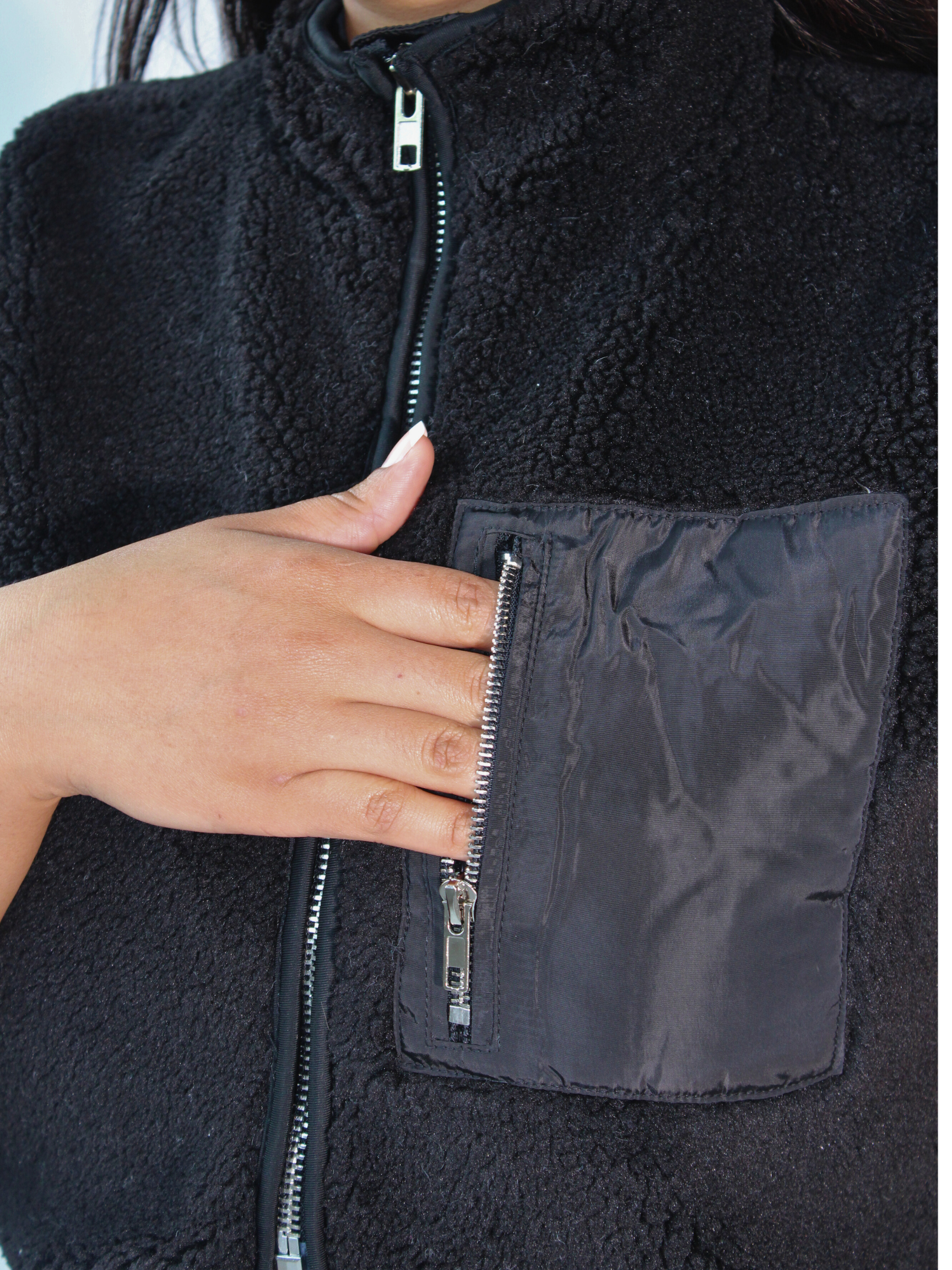 トップス GRY x BLACK THEREDTHREAD S FLIP FUR VEST THEREDTHREAD / ザレッドスレッド】S flip fur vest