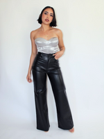 leather pants, vegan leather pants, women's leather pants, high rise pants, long pants for tall women, zade fashion