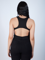 Women's Black Cut out Bodysuit with o neck style, sexy cut out bodysuit with an open back, perfect sexy beach outfits, zade fashion