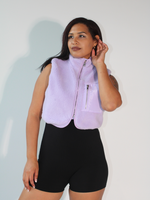 Edge Control Boucle High Neck Vest - Lavender