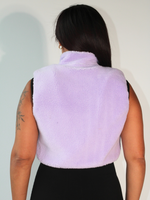 Edge Control Boucle High Neck Vest - Lavender